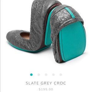 Tieks Slate Grey Croc 8